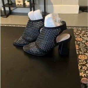 Andrew Geller Black Bootie W/ Studs 3 1/2” Heel Size 7